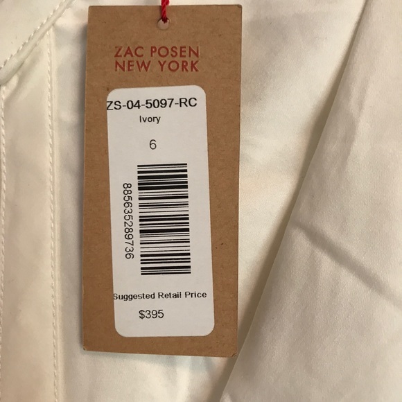 Zac Posen off white dress size 6 - Picture 4 of 5